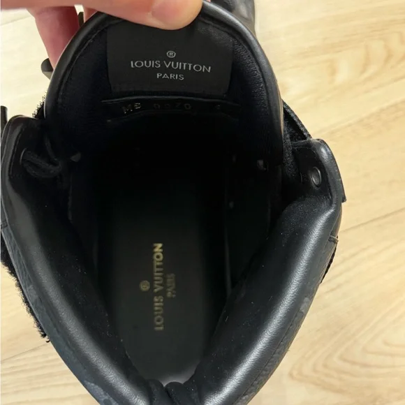 Louis Vuitton Black and Gray High-Top Sneakers - Picture 9 of 12